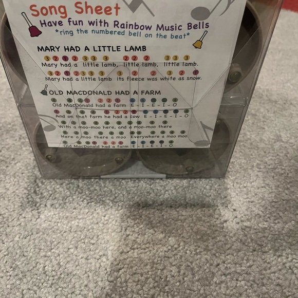 Fat Brain Toys Rainbow Music Desk Bells - Beginner Music Set in C Major, Ages 3+ - Picture 8 of 8
